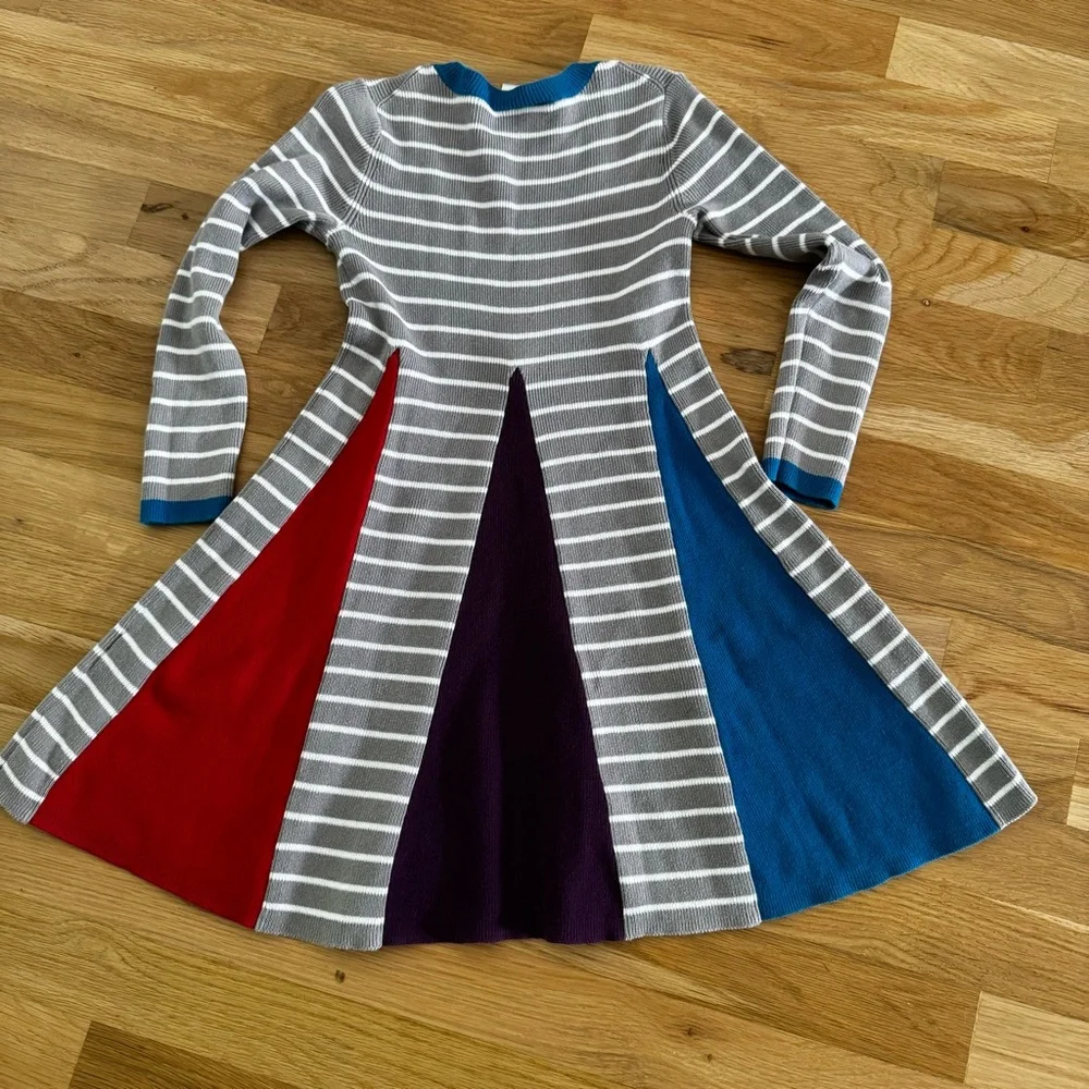 Hanna Andersson Rainbow Sweater Cotton Dress Sz 110